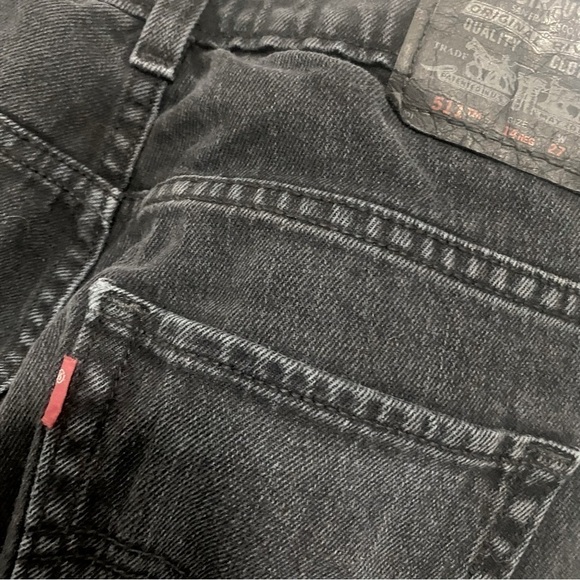 Levis Vintage Red Tab 511 Black Skinny Jean 27x27 14 Regular - Picture 5 of 11
